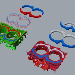 Subaru ej20 Closed deck Subaru  conversion  kit 3d model