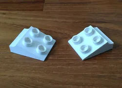 Wedge-shaped duplo-compatible brick