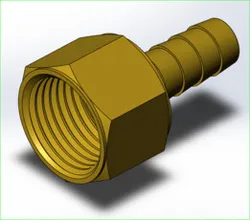 1/2" FNPT Brass Hose Fitting 3/8" Barb