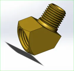 45 Deg Brass Elbow 1/4" MNPT x 1/4" FNPT