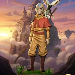 Aang and Momo - Avatar The Last Airbender