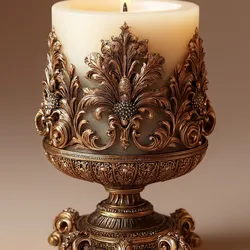 Baroque Flamekeeper – Ornate Candle Holder