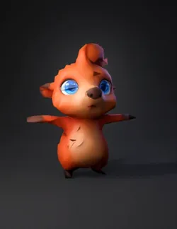 Character Description A detailed stylized low poly 3D character mode