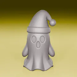 🎄 Christmas Ghost Figurine – Cute Holiday Spirit | STL File