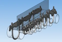 Clamp on beam for pipe, tube and conduit