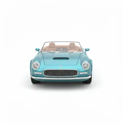 Classic Aqua Blue Convertible Sports Car