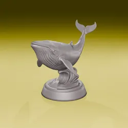 🐋 Humpback Whale Sculpture – Elegant Ocean Display Model | STL File