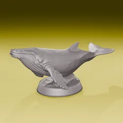 🐋 Humpback Whale Statue – Dynamic Ocean Sculpture | STL File