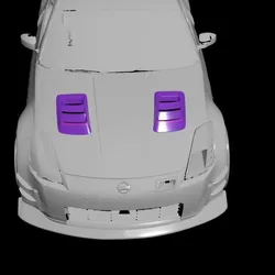 Nissan 350z air vents hood 1/1
