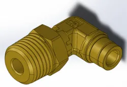 Parker 169PMT-4-6 Brass Swivel Fitting 3/8" MNPT X 1/4" PTC