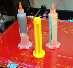 Plunger with cup opener ( UPDATE 1 ) for soldering paste syringe for KOKI 40g/10ml and some other paste or flux syringes
