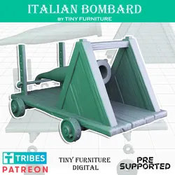 Props & Terrain STL Download - Italian Bombard  (Medieval Artillery)by Tiny Furniture