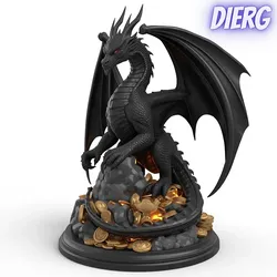 Sculptures & Artworks STL Download - Black Dragon Mythical Beast Figurine and Tabletop Decorby DiErModels