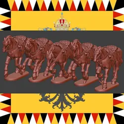 28mm Napoleonic Austrian heavy cavallery horses charging