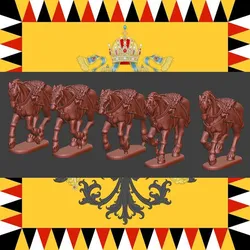 28mm Napoleonic Austrian light cavallery horses charging