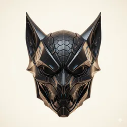 Bat-inspired mask - Halloween, spooky, scary, horror, creepy, haunted, October 31, trick or treat, pumpkin, jack o’ lantern, jackolantern, ghost, skeleton, skull, zombie, witch, vampire, monster, mummy, Frankenstein 3D Model
