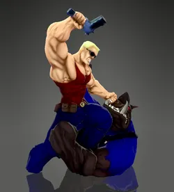 Characters & Creatures STL تنزيل - Duke nukem & pig  - Foxtrot007