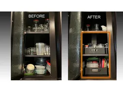 Corner cabinet trays