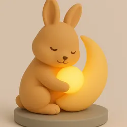 Cute Bunny Lamp – Soft Glow Night Light | 3D Printable Kawaii LED Figure