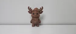 Free Home Decorations & Ornaments STL Download - Reindeer in Hat and Scarf Christmas Figurineby 3DMaster1