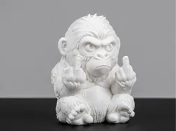 Gorila Malhumorado con Actitud - Modelo de impresión 3D gratuito