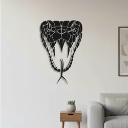 Home Decorations & Ornaments STL indir - Cobra Face – Geometric Fangs Silhouette - StudioZee3D