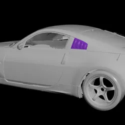 Nissan 350z side rear window fake vents 1/1