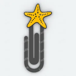 Other STL Descărcare - Paperclip starfish - bookmark - TeoRk