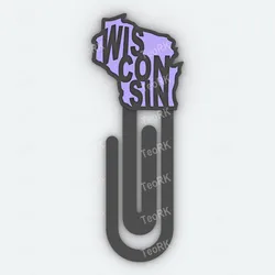 Other STL Descărcare - Paperclip Wisconsin - bookmark - TeoRk