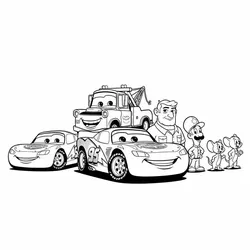Props & Terrain STL indir - Cars – Radiator Springs Crew Silhouette - StudioZee3D