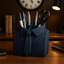 Shirt & Tie Desk Organizer – Stylish Masculine Office Accessory