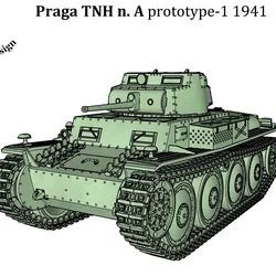 Vehicles & Machinery STL indir - Praga TNH n. A / Pz.Kpfw. 38(t) neuer Art 1st prototype - Chalice 3D design