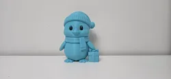 مجاني Home Decorations & Ornaments STL تنزيل - Penguin with Hat, Scarf, and Gift Christmas Figure - 3DMaster1