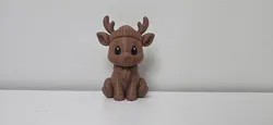 مجاني Home Decorations & Ornaments STL تنزيل - Sitting Reindeer with Bell and Hat Christmas Figure - 3DMaster1
