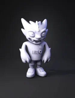 blue dragon mascot wearing a Porto football club jersey with white and
