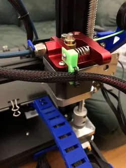 Cable tie mount for upgraded metal MK8 extruder