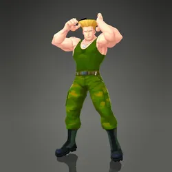 Characters & Creatures STL تنزيل - Guile SF - Foxtrot007