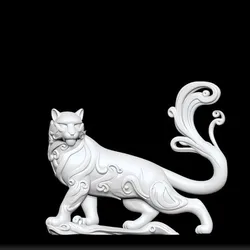 Panther Decor – STL File for 3D Printing – elegant panther figurine – panther sculpture