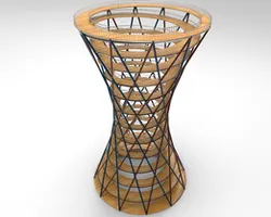 spiraling observation tower