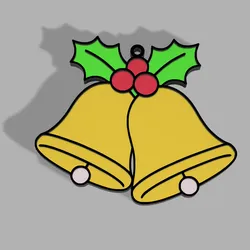 Bells with Bite Key Ring - Christmas