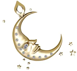 Celestial Moon Face Pendant – 3D Printable Jewelry Model