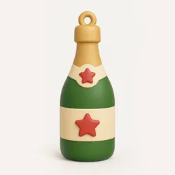 Champagne Bottle New Year Ornament
