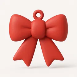 Classic Christmas Bow Ornament