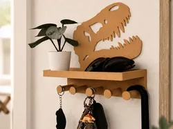 Estante organizador de llaves T-Rex  - Modelo de impresión 3D gratuito