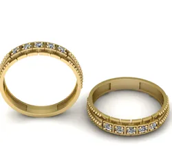 Fantastic Courage Wedding Ring 3D Printable Model