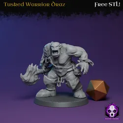 [Free STL] Tusked Horde | Tusked Warrior Draz (Unsupported)
