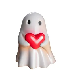 Heart shaped Halloween decorations, ghosts, spooky and funny tabletop statue for prank parties, indoor and outdoor Halloween decorations, porches for men and women, Halloween gifts.