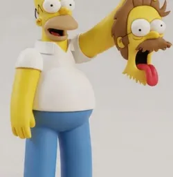 Homer and Flanders