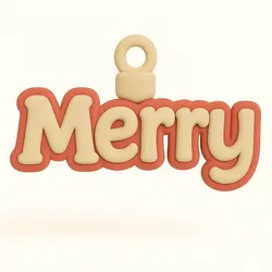 Merry Word Ornament