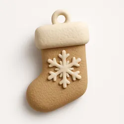 Snowflake Stocking Ornament. Winter Sock